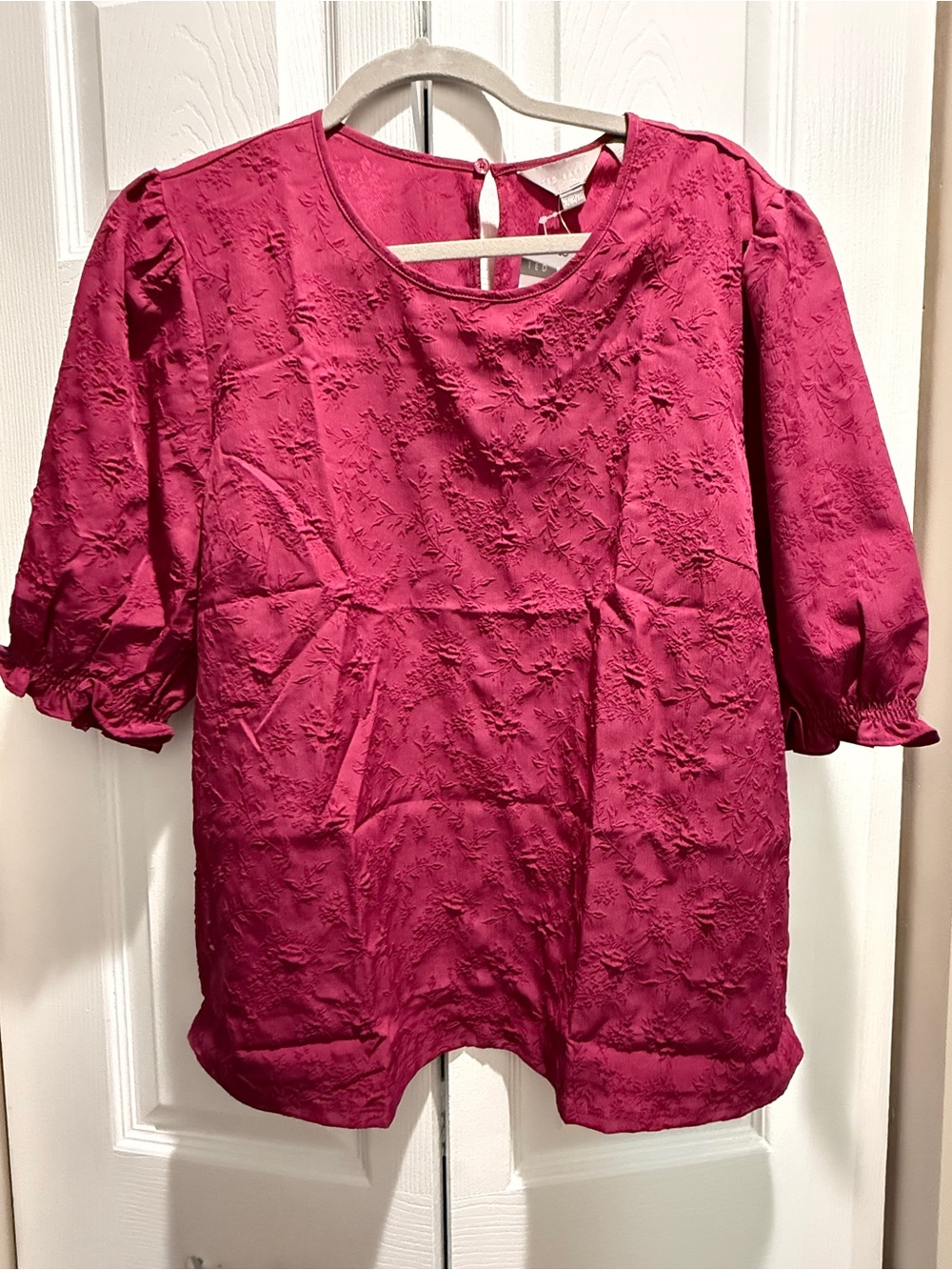 Women’s Textured Short-Sleeve Blouse